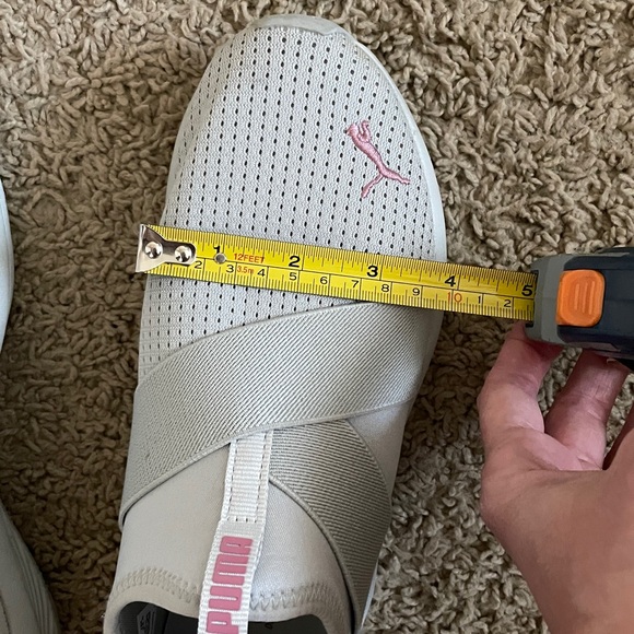 PUMA Women's Light Gray and Pink Slip-On Sneakers - Picture 7 of 7